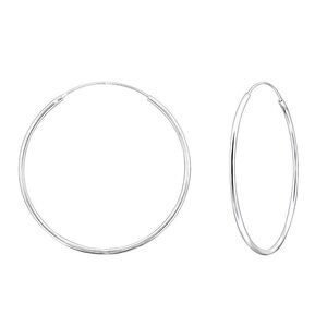 Sterling Silver Endless Hoop Earrings 40mm
